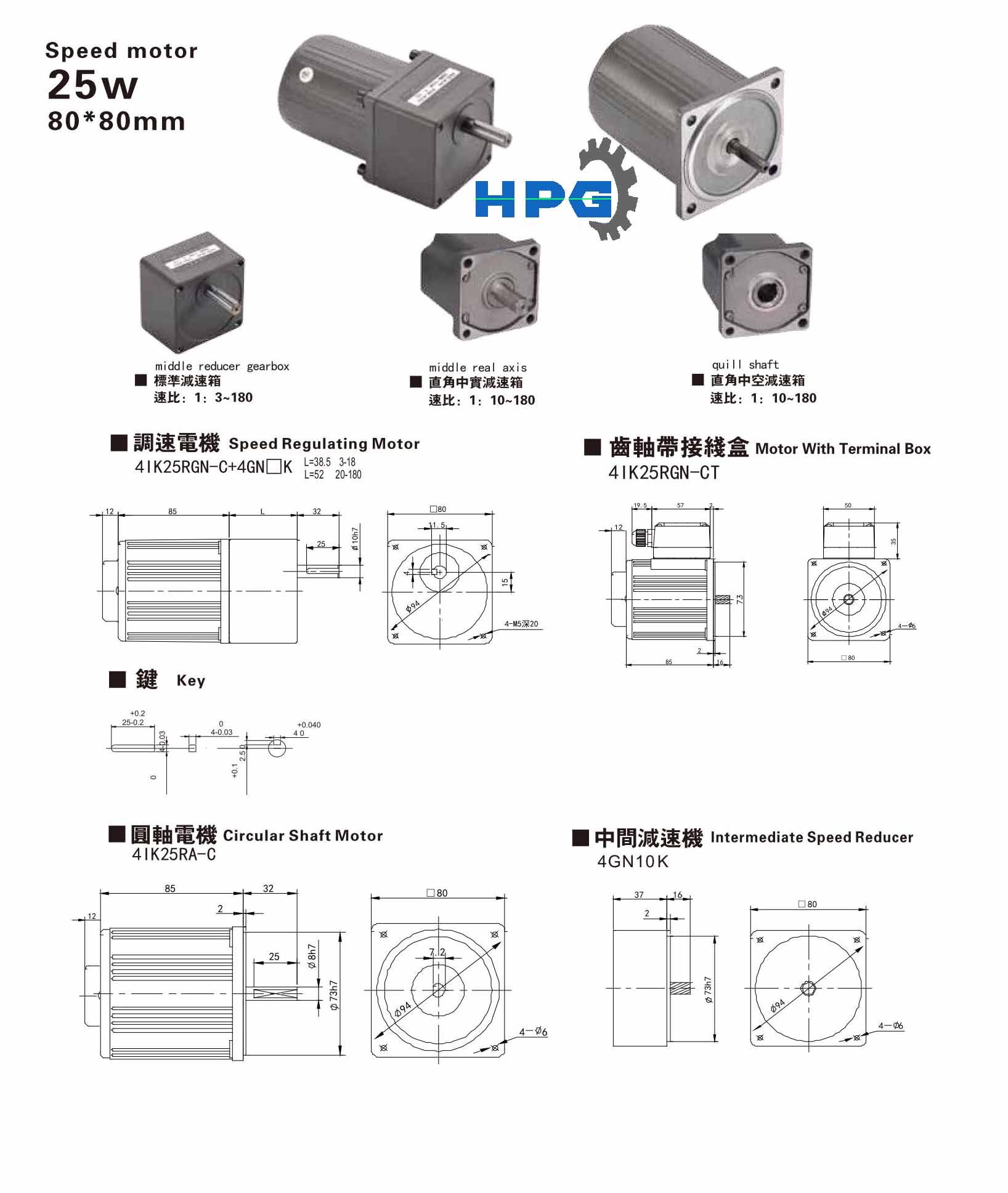 Motor giảm tốc mini 25w